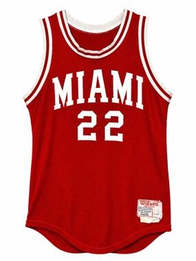 Vintage Miami #22 Wilson Basketball Jersey Red Mesh USA Made Tank